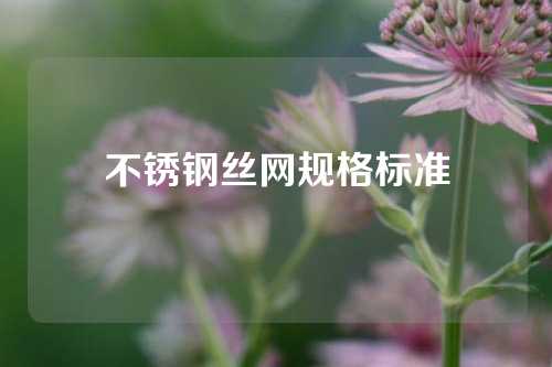 不锈钢丝网规格标准