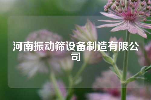 河南振动筛设备制造有限公司