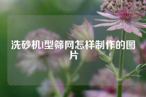 洗砂机l型筛网怎样制作的图片