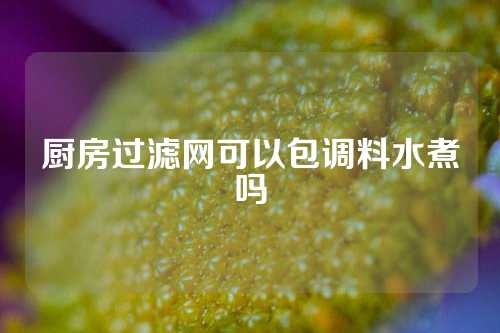 厨房过滤网可以包调料水煮吗