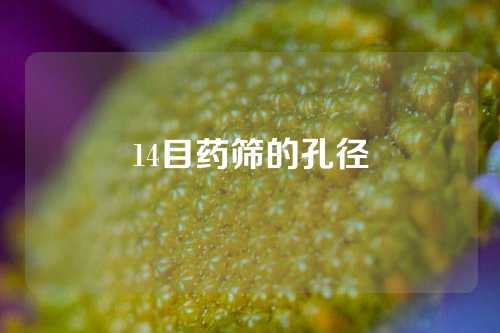 14目药筛的孔径