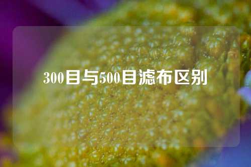 300目与500目滤布区别