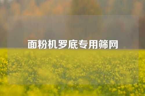 面粉机罗底专用筛网